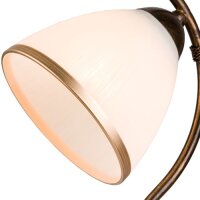 Lampe de table en verre Shabby Noir H:39cm Lampe ancienne