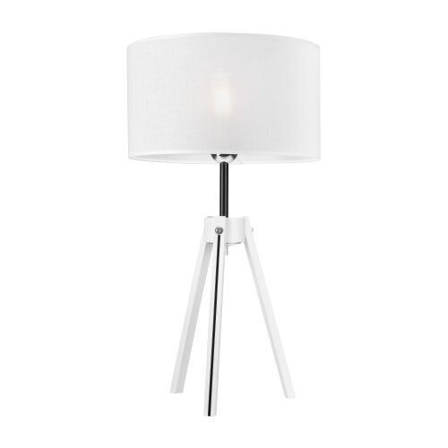 Lampe de table Blanc Tissu rond H:62cm réglable