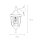 Lampe dextérieur rustique aluminium verre Lanterne LYON