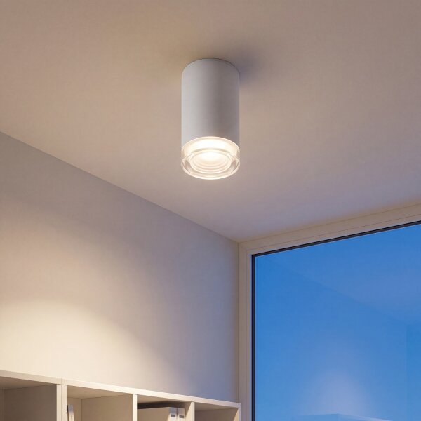 Spot Luminaire Blanc Aluminium rond polyvalent BALIA