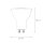 Ampoule LED GU10 douille 3 Watt 3000 K 260 lm - LM10048