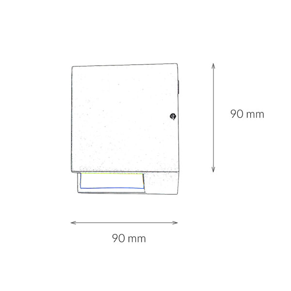 Lampe dextérieur LED mur petit L : 9 cm IP44 maison entrée