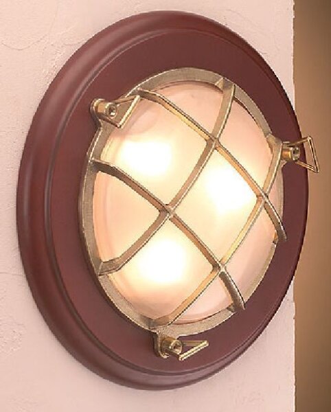 Applique murale en bois LED Cage descalier Salle de bain Maritim ronde