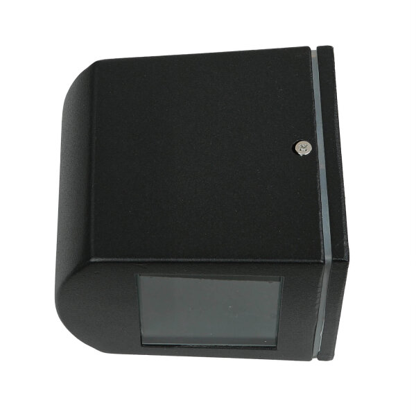 Luminaire extérieur noir IP44 Up Down aluminium verre petit