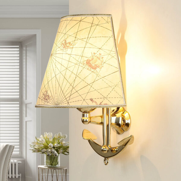 Applique murale antique en laiton Maritim edel