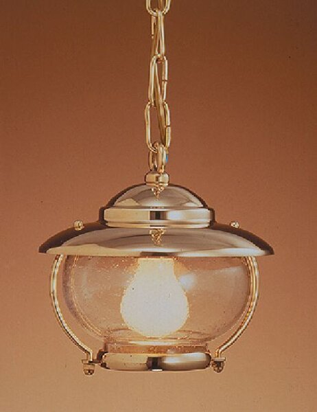 Lampe à suspendre élégante MESSINA laiton verre Ø22cm