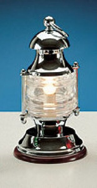 Noble lampe de bateau chrome blanc en laiton table