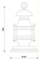 Lampe de table maritime Abat-jour en verre Vert Laiton