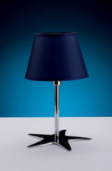 Lampe de table design MIRENA bleu chrome Maritim
