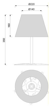 Noble lampe de table MIRENA Blanc Étoile de mer Design moderne
