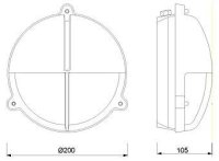 Applique extérieure chrome IP54 en laiton ronde...