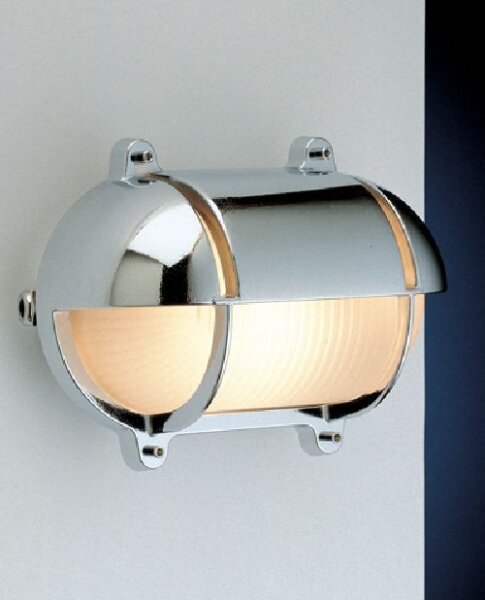 Lampe murale extérieure chrome Maritim IP54 entrée porte dentrée