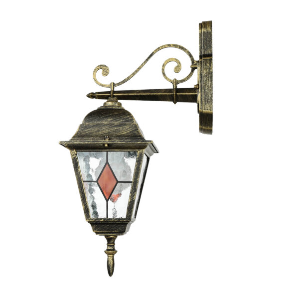 Applique rustique dextérieur antique or E27 SALZBURG