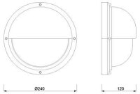 Applique LED extérieure chrome laiton IP54 robuste