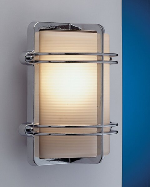 Applique maritime TOMASO chrome IP54 porte dentrée