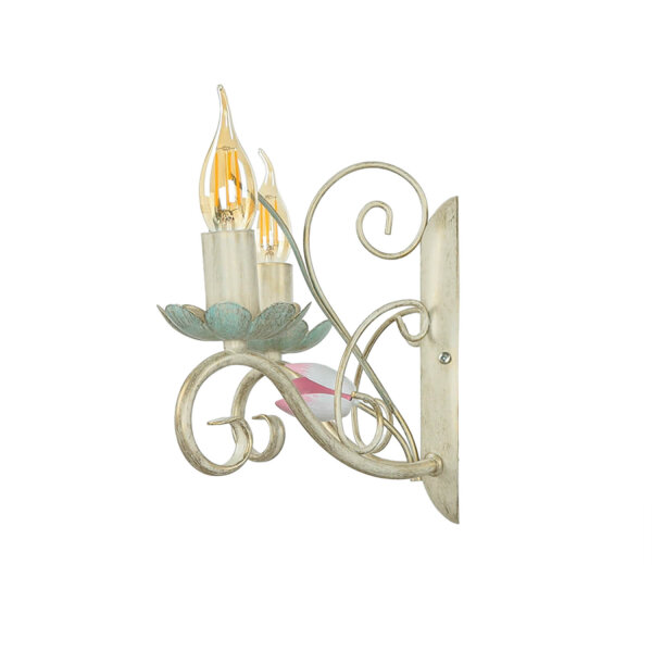 Applique murale Blanc 2-flmg floral