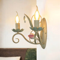 Applique murale Blanc 2-flmg floral