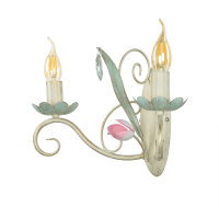 Applique murale Blanc 2-flmg floral