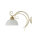 Applique murale AURORA WHITE en blanc shabby