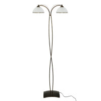 Lampe sur pied KORFU en laiton antique 2flmg