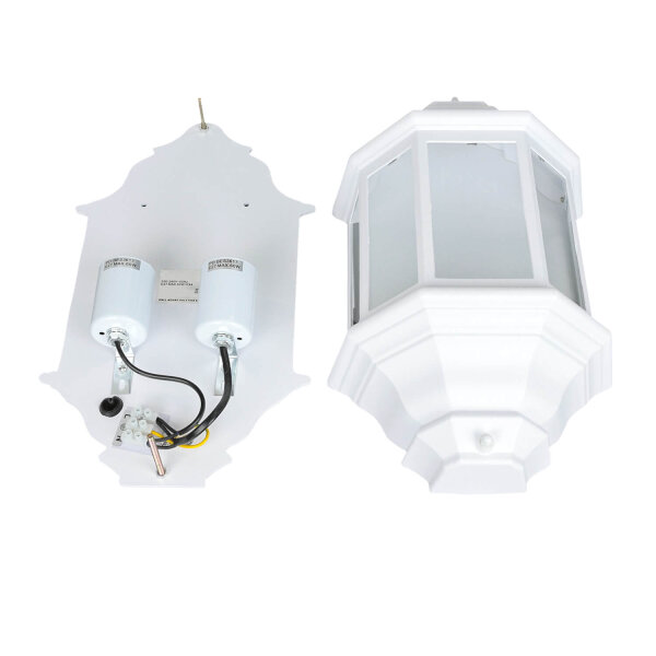 Lampe dextérieur maritime Lampadaire LIVORNO blanc E27
