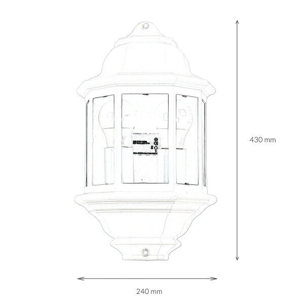 Lampe dextérieur maritime Lampadaire LIVORNO blanc E27