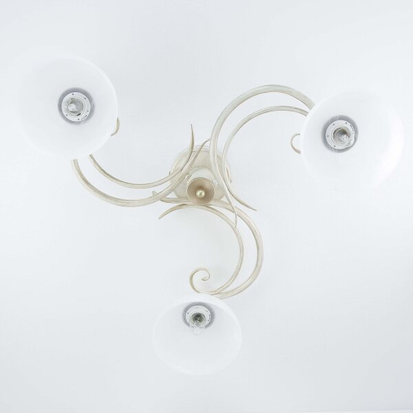 Plafonnier AURORA WHITE Ø78cm 3-flmg