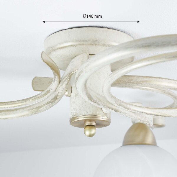 Plafonnier AURORA WHITE Ø78cm 3-flmg