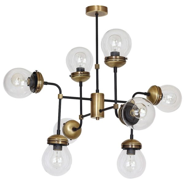 Plafonnier HYDRO en laiton ancien 8-flmg