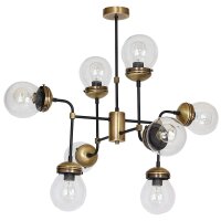 Plafonnier HYDRO en laiton ancien 8-flmg