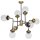Plafonnier HYDRO en laiton ancien 8-flmg