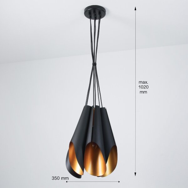 Suspension vintage en noir pour la cuisine