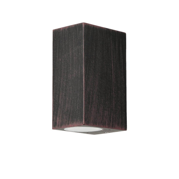 Luminaire dextérieur angulaire Up & Down AALBORG brun antique