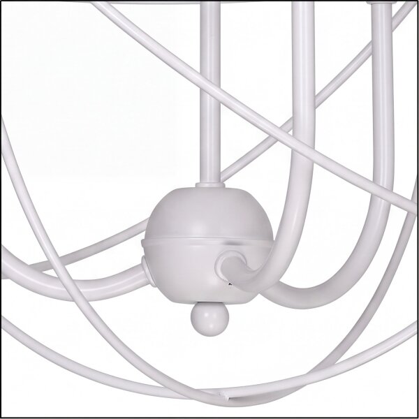 Suspension décorative GLOBE en blanc 3-flmg