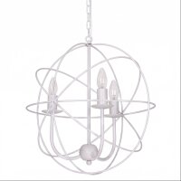 Suspension décorative GLOBE en blanc 3-flmg