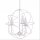Suspension décorative GLOBE en blanc 3-flmg