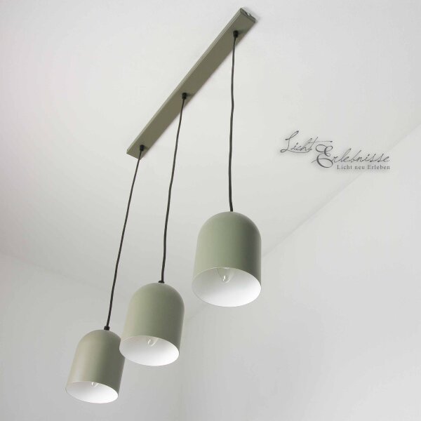 Lampe à suspendre Table de salle à manger 3 flammes Gris E27 réglable