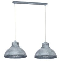 Lampe à suspendre SVEN en patine grise 2flmg