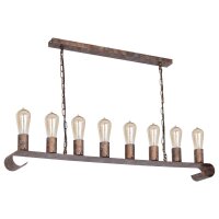 Suspension Vintage L:98cm rouille-marron Table de salle...