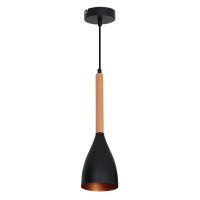 Suspension élancée Noir Métal Bois...
