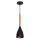 Suspension &eacute;lanc&eacute;e Noir M&eacute;tal Bois &Oslash;11cm MUZA