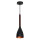 Lampe &agrave; suspendre en m&eacute;tal noir or avec bois &Oslash;11cm MUZA