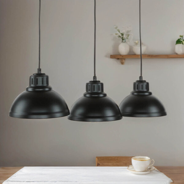 Lampe à suspendre SVEN en noir 3-flmg