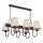 Suspension E14 rustique en beige