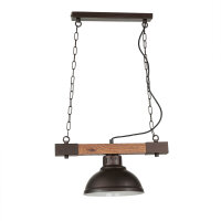 HAKON Lampe suspendue Bois v&eacute;ritable Marron...