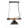 HAKON Lampe suspendue Bois véritable Marron Métal Vintage