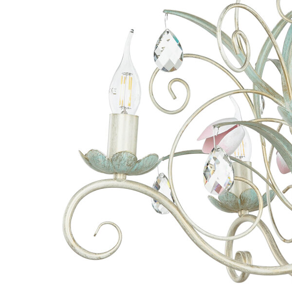 Lampe à suspendre Floral Ø62cm 5-flmg