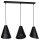 Lampe &agrave; suspendre tendance ALANA en noir 3-flmg