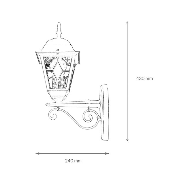 SALZBURG Éclairage de chemin Jardin Cuivre Antique IP44