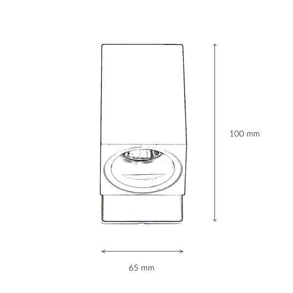 Lampe dextérieur AALBORG Blanc ajustable IP44 Entrée